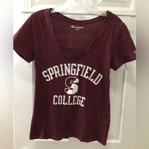 Springfield College Ladies V-Neck Tshirt